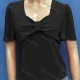 Wholesale Women's Casual Sweetheart Neck Short Sleeve Ruched Plain Tops 3# Clothing Wholesale Market Liuhua