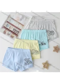 Wholesale Boy's Cartoon Print Breathable HIgh Waist Boxer Brief (Pack of 2), LIUHUA CLOTHING WHOLESALE