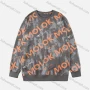 Wholesale Men's Array Letter Print Round Neck Ribbed Cuff Thermal Sweatshirt preview
