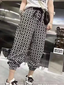 Wholesale Women's Causal Allover Print Drawstring Jogger, LIUHUA CLOTHING WHOLESALE