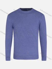 Wholesale Men's Casual Crew Neck Long Sleeve Texture Knit Plain Sweater, LIUHUA CLOTHING WHOLESALE