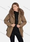 Wholesale Women's Casual Fuzzy Hood Pockets Removable Thermal Lined Parka Coat 2206# - Liuhuamall