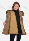 Wholesale Women's Casual Fuzzy Hood Pockets Removable Thermal Lined Parka Coat 2206# - Liuhuamall