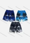 Wholesale Men's Tropical Plants Print Drawstring Beach Shorts C5527# - Liuhuamall