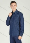 Wholesale Men's Long Sleeve Pocket Button Front Denim Shirt & Straight Leg Trousers 2 Piece Set - Liuhuamall