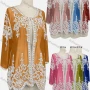 Wholesale Women's Elegant Floral Embroidery Round Neck Sheer Long Sleeve Cover Up Cardigan preview