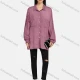 Wholesale Women's Collar Drop Shoulder Button Down Patch Pockets Sequin Decor Buckle Strap Cuff Distressed Tunic 4# Clothing Wholesale Market Liuhua