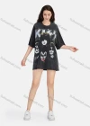 Wholesale Women's Hip Hop Crew Neck Short Sleeve Loose Fit Graphic Letter T-shirt - Liuhuamall