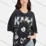 Wholesale Women's Hip Hop Crew Neck Short Sleeve Loose Fit Graphic Letter T-shirt preview