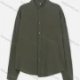 Wholesale Men's Plain Stand Collar Long Sleeve Button Down Casual Shirt preview