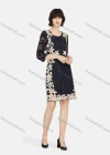 Wholesale Women's Elegant 3/4 Sleeve Embroidery Lace Short Dress - Liuhuamall