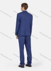 Wholesale Men's Business Striped Lapel One Button Flap Pockets Blazer & Trousers 2 Piece Sets - Liuhuamall