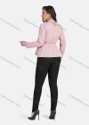 Wholesale Women's Casual Stand Collar Long Sleeve Peplum Keyhole Back Blouse - Liuhuamall