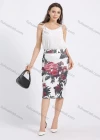 Wholesale Women's Elegant High Waist Floral Print Knee Length Pencil Skirt - Liuhuamall
