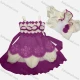 Wholesale Girls Lovely 3D Floral Rhinestone Appliques Ruched Tiered Ruffle Trim Cami Dress With Short Sleeve Crop Cardigan 59# Clothing Wholesale Market Liuhua