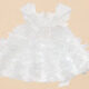Girls Lovely Short Sleeve Plain Bow Knot Flower Dress White Clothing Wholesale Market -LIUHUA