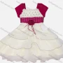 Wholesale Girls Lovely Short Sleeve 3D Flower Tiered Flower Dress preview
