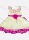 Wholesale Girls Lovely Sleeveless 3D Flower Rhinestone Tiered Flower Dress - Liuhuamall