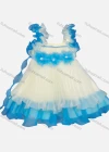 Wholesale Girls Lovely Sleeveless 3D Flower Rhinestone Tiered Flower Dress - Liuhuamall