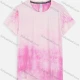 Wholesale Women's Athletic Short Sleeve Tie Dye Breathable Quick Dry T-shirt WT21610# Pink Clothing Wholesale Market Liuhua