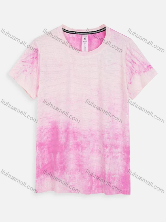 Wholesale Women's Athletic Short Sleeve Tie Dye Breathable Quick Dry T-shirt WT21610#