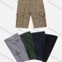 Wholesale Boys Casual Button Closure Flap Pockets Ripped Cargo Shorts 58502# preview