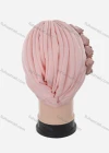 Wholesale Women's Casual Artificial Flowers Rhinestone Ruched Headwrap Hat - Liuhuamall