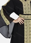 Wholesale Women's Chiffon Vintage Muslim Islamic Embroidery Maxi Abaya Dress R811# - Liuhuamall