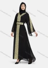 Wholesale Women's Chiffon Vintage Muslim Islamic Embroidery Maxi Abaya Dress R811# - Liuhuamall