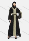 Wholesale Women's Chiffon Vintage Muslim Islamic Embroidery Maxi Abaya Dress R811# - Liuhuamall