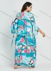 Wholesale Women's Allover Floral Animal Print 3/4 Sleeve Long Kimono Cardigan With Belt - Liuhuamall