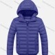 Wholesale Kids Casual Hooded Long Sleeve Zipper Pocket Thermal Puffer Jacket Medium Blue Clothing Wholesale Market Liuhua