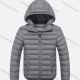 Wholesale Kids Casual Hooded Long Sleeve Zipper Pocket Thermal Puffer Jacket Gray Clothing Wholesale Market Liuhua