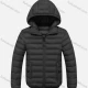 Wholesale Kids Casual Hooded Long Sleeve Zipper Pocket Thermal Puffer Jacket Black Clothing Wholesale Market Liuhua