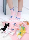 Wholesale Girls Cute Animals Letter Graphic Crew Ankle Socks - Liuhuamall