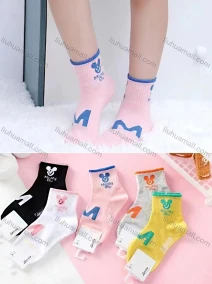 Wholesale Girls Cute Animals Letter Graphic Crew Ankle Socks, LIUHUA CLOTHING WHOLESALE
