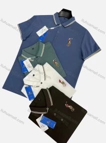 Wholesale Men's Casual Logo Short Sleeve Polo Shirt A6804#, LIUHUA CLOTHING WHOLESALE