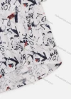 Wholesale Women's Casual Graffiti Print Round Neck Short Sleeve Tee - Liuhuamall