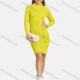 Wholesale Women's Elegant Long Sleeve Mock Neck Lace Up Slim Knit Short Dress With Belt 2112# C621# Clothing Wholesale Market Liuhua