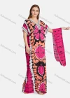 Wholesale Women's African Embroidered Allover Print Floral Maxi Dress With Scarf WQ87# - Liuhuamall