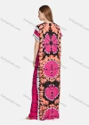 Wholesale Women's African Embroidered Allover Print Floral Maxi Dress With Scarf WQ87# - Liuhuamall