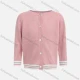 Wholesale Girls Long Sleeve Round Neck Button Front Plain Sweater Cardigan Pink Clothing Wholesale Market Liuhua