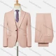Wholesale Men's Formal Lapel One Button Plain Flap Pockets Blazer Jacket & Waistcoat & Pants 3 Piece Set Melon Clothing Wholesale Market Liuhua