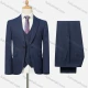 Wholesale Men's Formal Lapel One Button Plain Flap Pockets Blazer Jacket & Waistcoat & Pants 3 Piece Set Navy Clothing Wholesale Market Liuhua