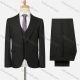 Wholesale Men's Formal Lapel One Button Plain Flap Pockets Blazer Jacket & Waistcoat & Pants 3 Piece Set Charcoal Gray Clothing Wholesale Market Liuhua