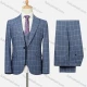 Wholesale Men's Business Lapel One Button Plaid Flap Pockets Blazer Jacket & Waistcoat & Pants 3 Piece Set Slate Gray Clothing Wholesale Market Liuhua