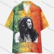 Wholesale Men's Vacation Collared Leaf Graphic Letter Print Button Down Short Sleeve Shirt Multi-color Clothing Wholesale Market Liuhua
