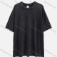 Wholesale Men's Casual 100%Cotton Wash Round Neck Plain Short Sleeve Drop Shoulder Tee Black Wholesale Clothing Market & Suppliers -LIUHUAMALL