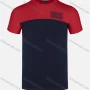 Wholesale Men's Casual Round Neck Short Sleeve Colorblock Letter Print Tee preview