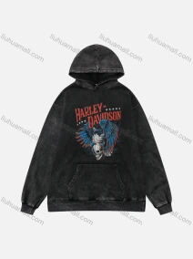 Wholesale Unisex Fashion 100%Cotton Graphic Distressed Long Sleeve Hoodie Pullover Sweatshirt XLY17#, LIUHUA CLOTHING WHOLESALE